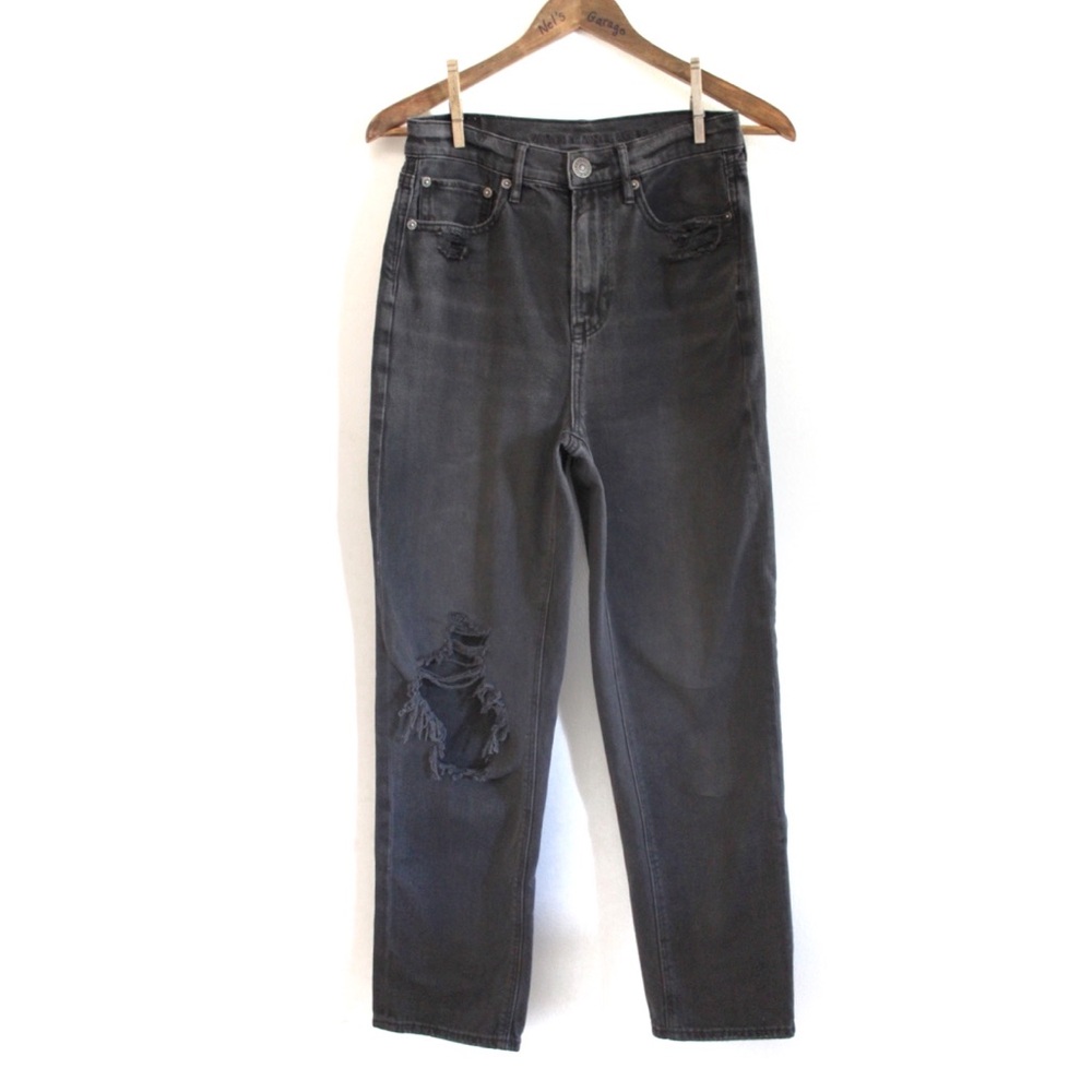 AE Vintage Black (Grey) Destroyed Real Good Jeans Grunge 4 27 Preowned